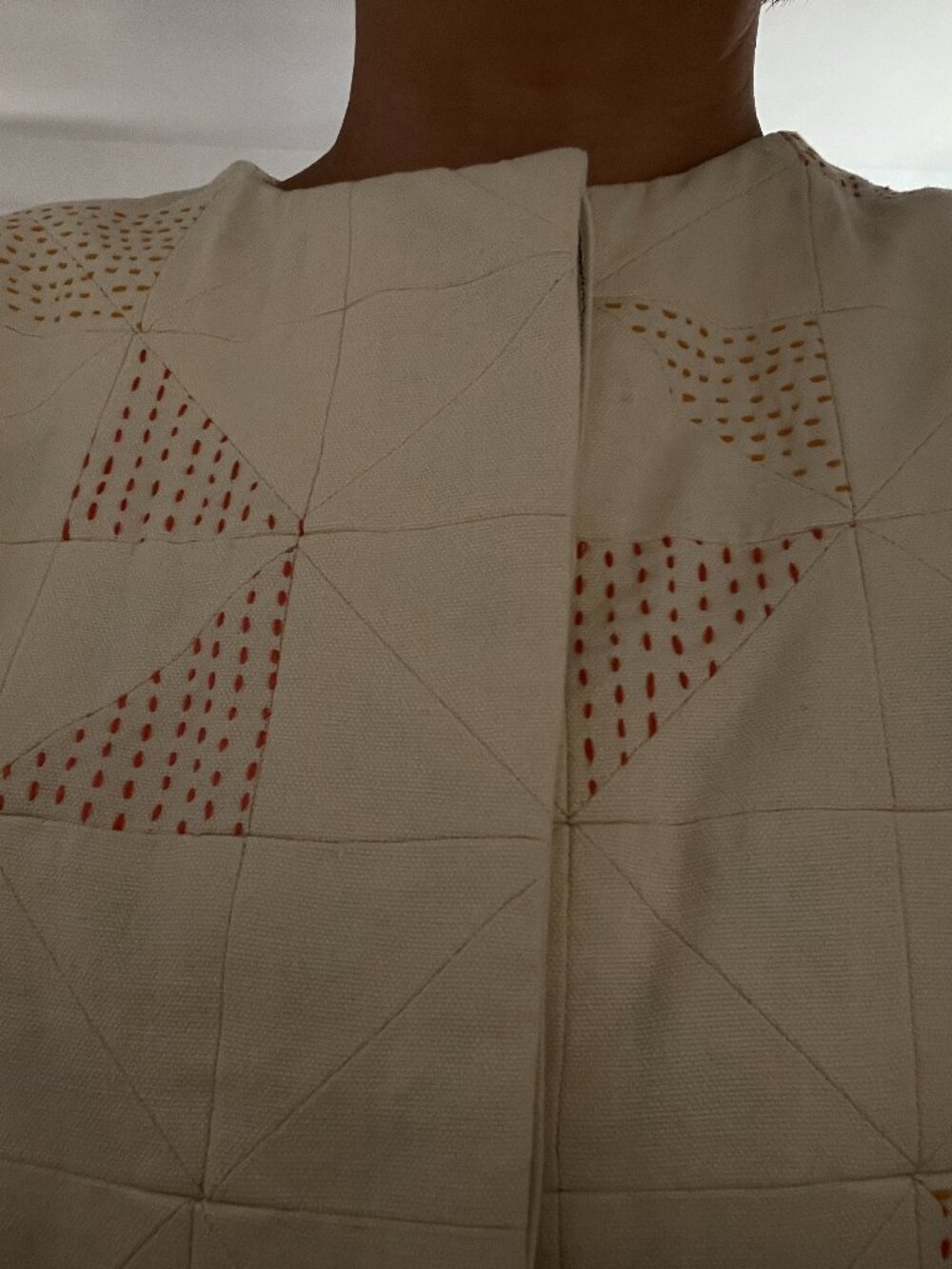 TOAST London Patchwork Waistcoat Ecru XS - Picture 5 of 14